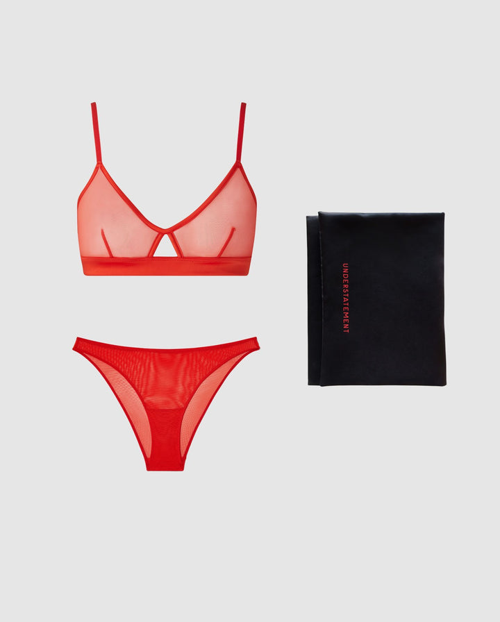 Spicy Fiery Red Mesh Set