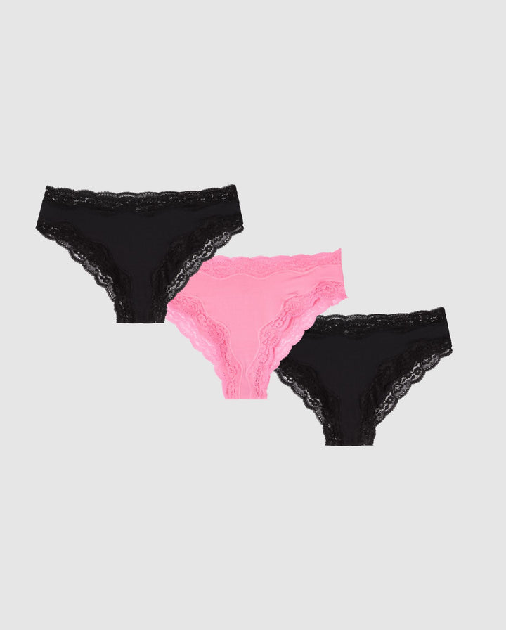 Micro Lace Cheeky 3-Pack