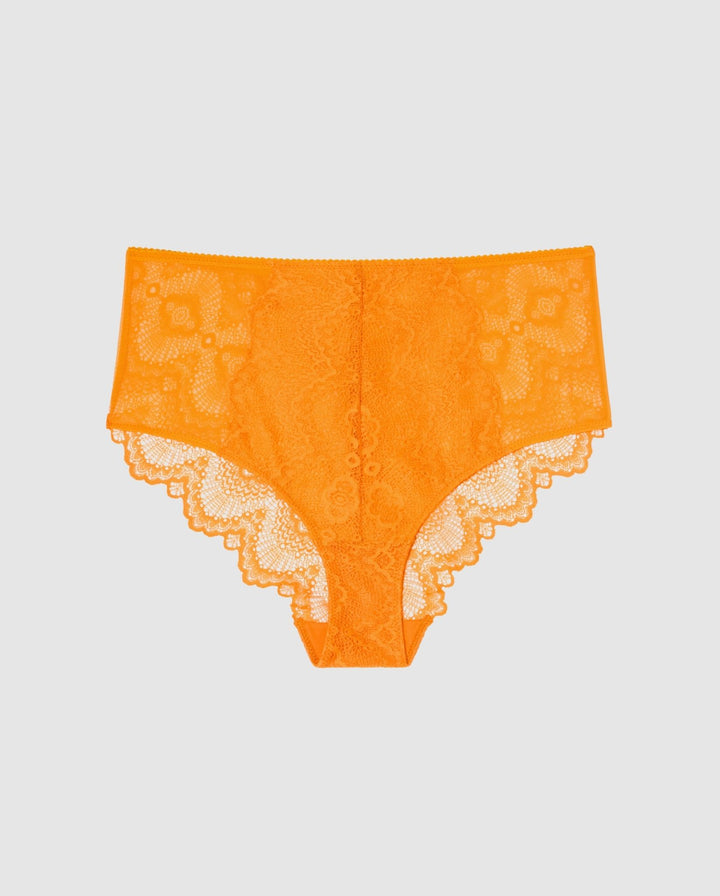 Lace Highwaist Briefs Apricot