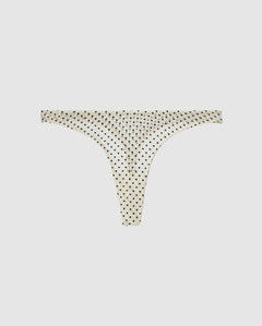 Mesh Thong Cream/Black