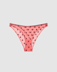 Mesh Bikini Briefs Coral/Cherry