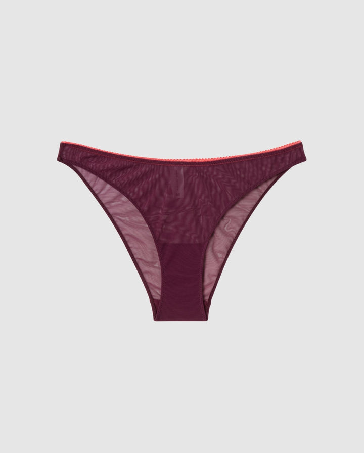 Mesh Bikini Briefs Cherry/Coral