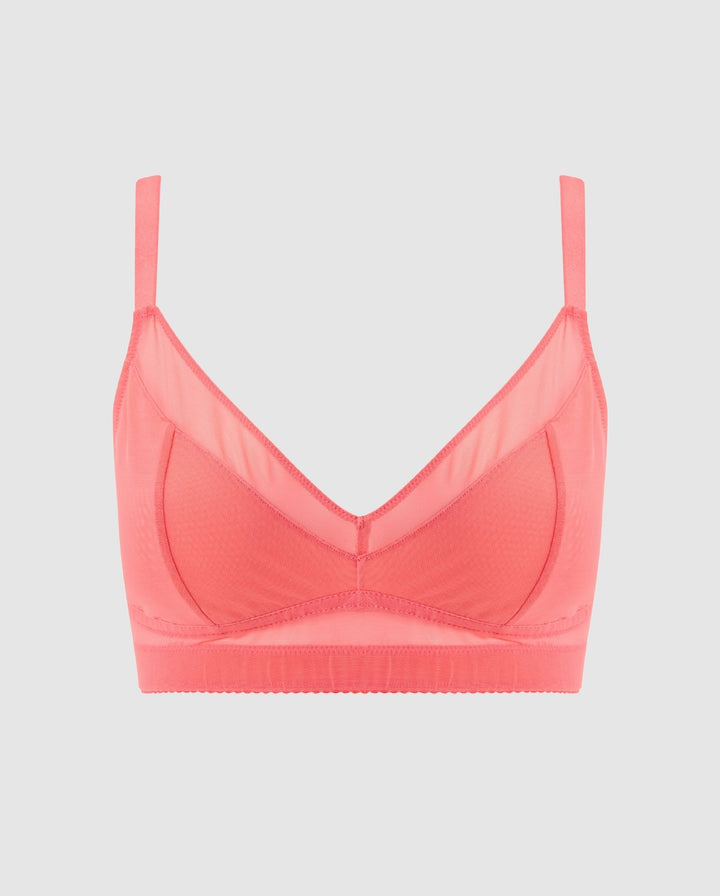 Mesh Support Bra Coral