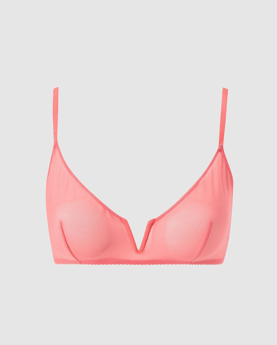 Mesh V-Balconette Coral