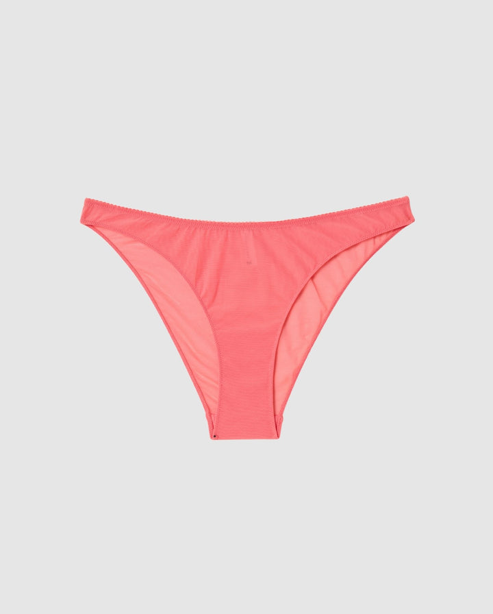 Mesh Bikini Briefs Coral