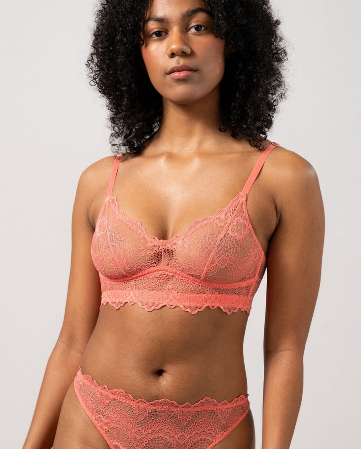 Lace Balconette Coral