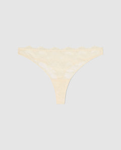 Lace Thong Cream