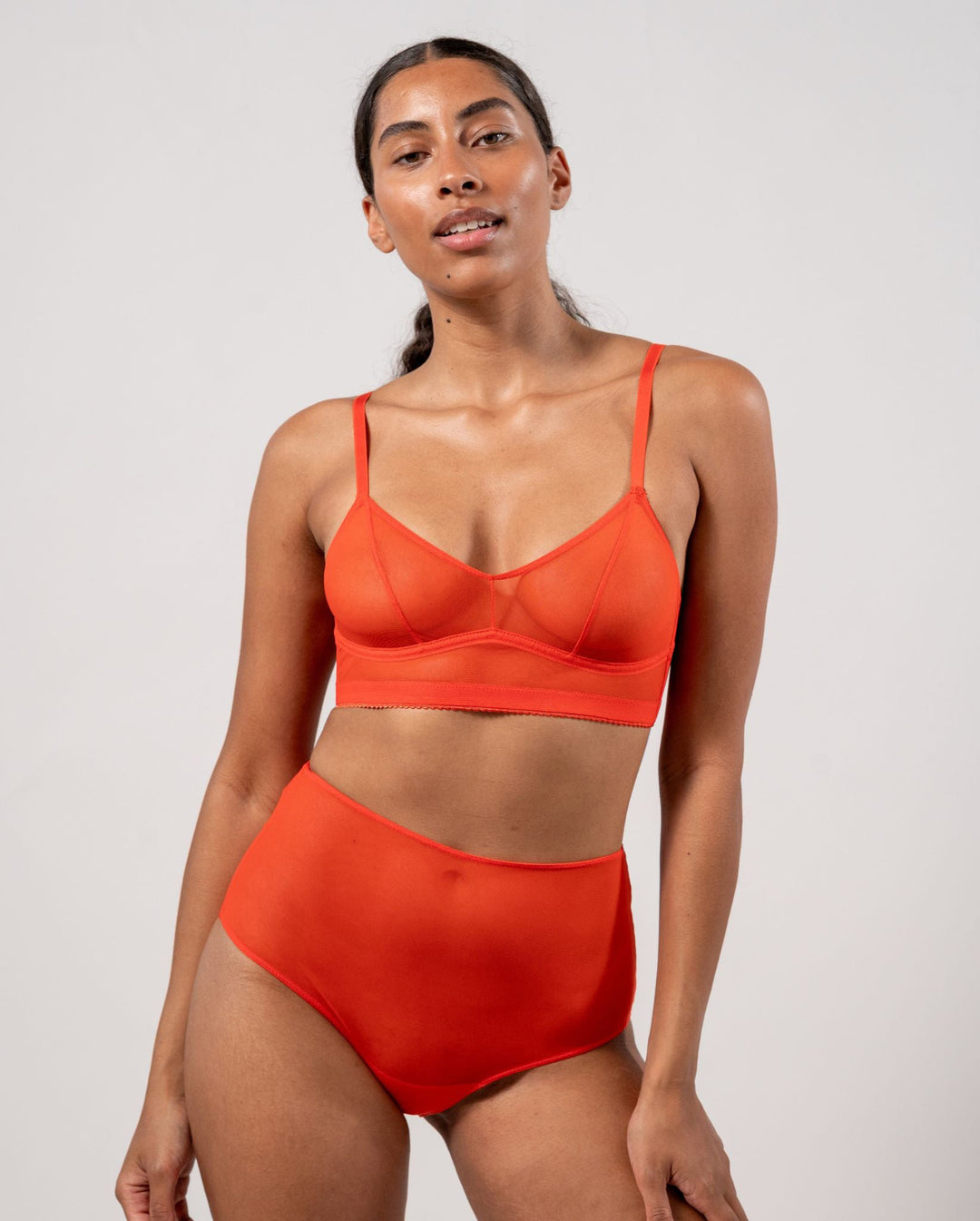 Mesh Balconette Fiery Red