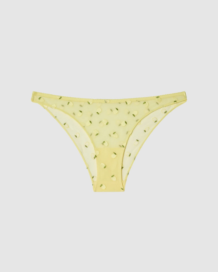 Mesh Bikini Briefs Light Yellow