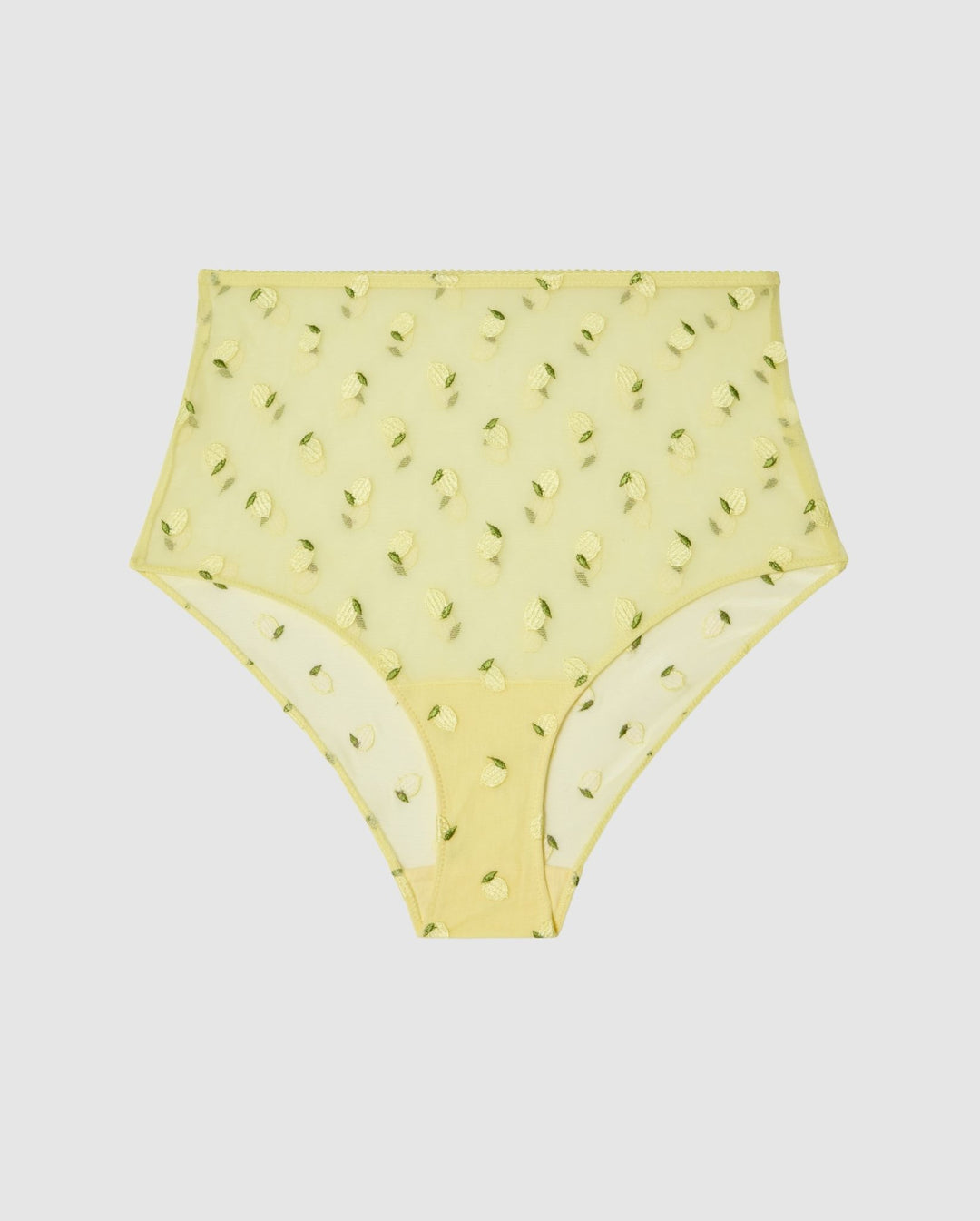 Mesh Highwaist Briefs Light Yellow