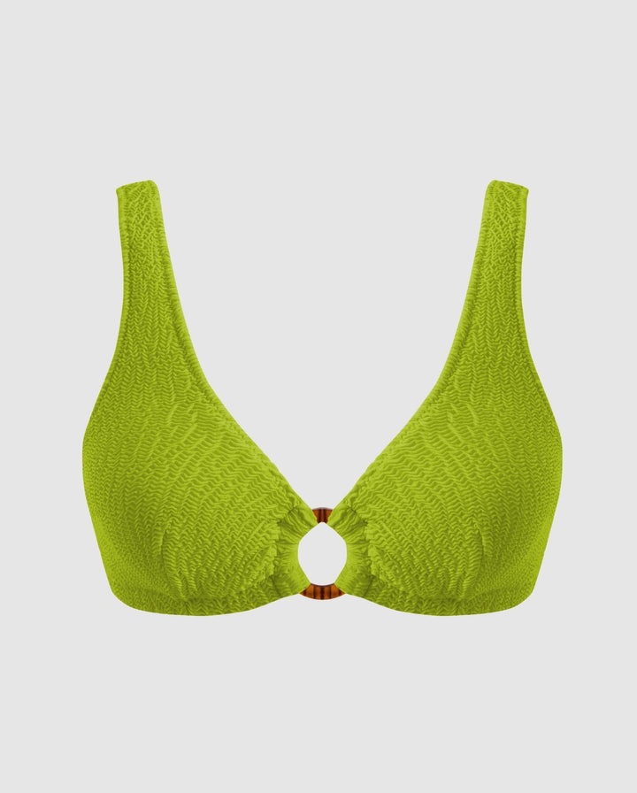 Ring Scoop Bikini Top Matcha