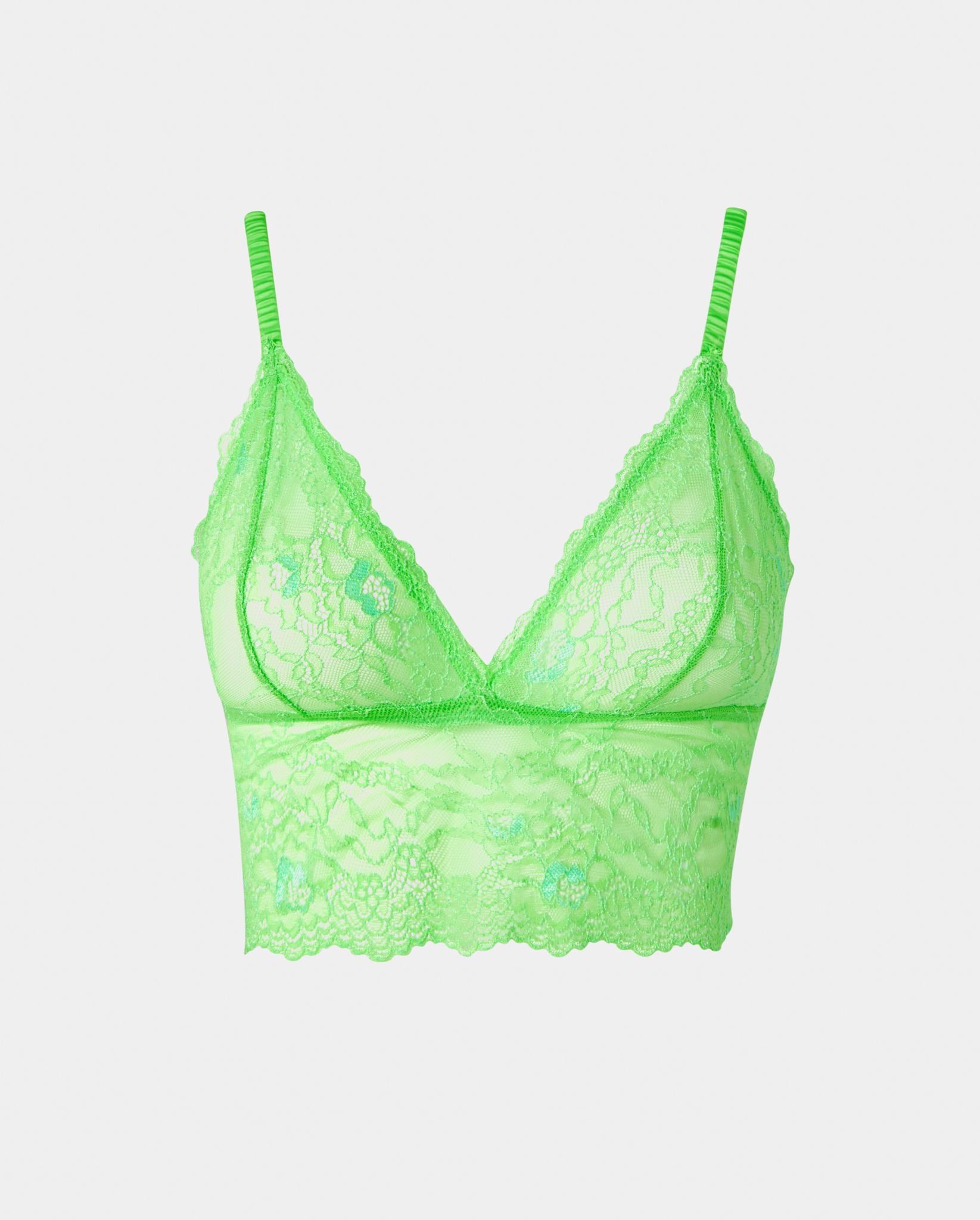 Lace Bralette Top Mint Green Soft Bra Understatement Underwear