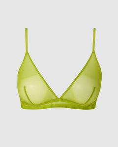 Mesh Triangle Bralette Matcha