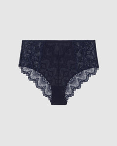 Lace Highwaist Briefs Navy Blue