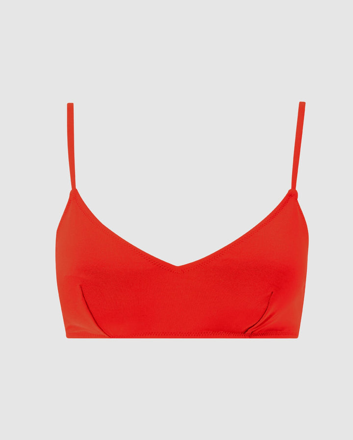 Strappy Scoop Bikini Top Papaya