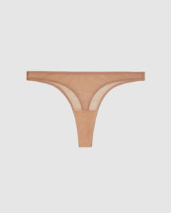 Mesh Thong Warm Nude