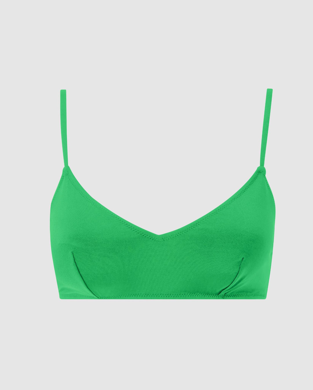 Strappy Scoop Bikini Top Kelly Green