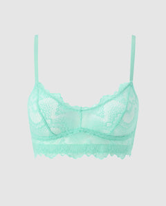 Lace Balconette Turquoise