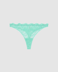 Lace Thong Turquoise