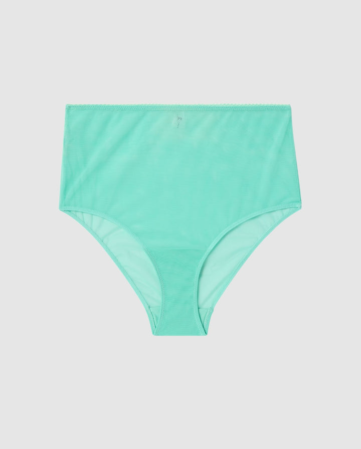 Mesh Highwaist Briefs Turquoise