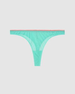 Mesh Thong Turquoise/Coral