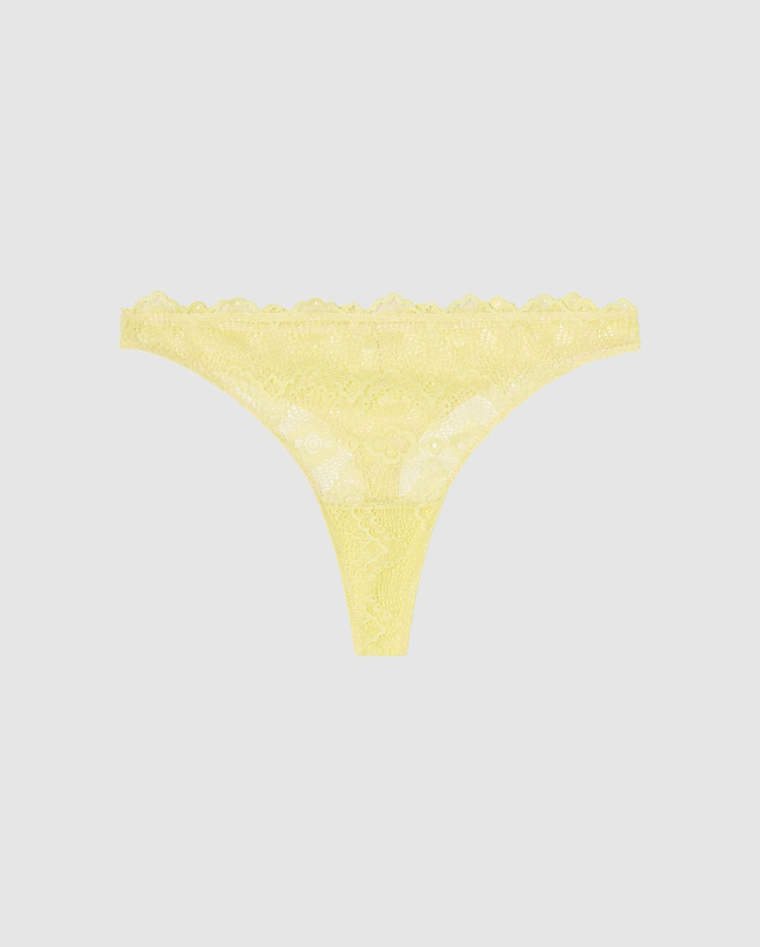 Lace Thong Light Yellow