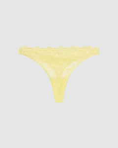 Lace Thong Light Yellow