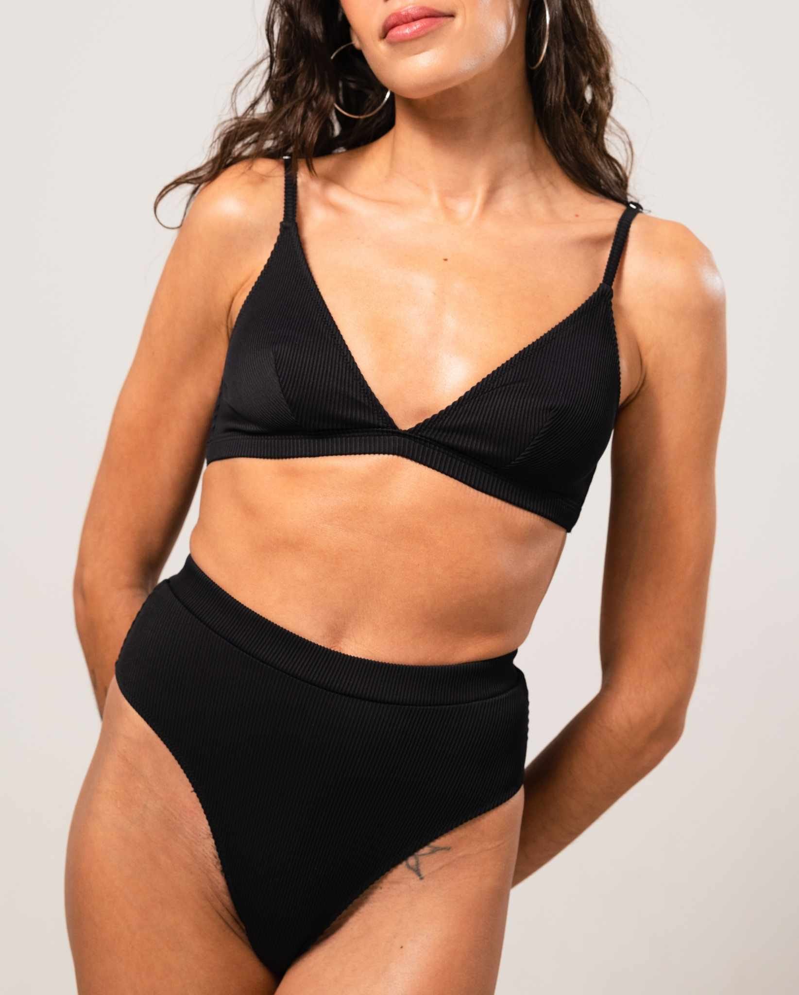 Black high cheap waisted bikini briefs