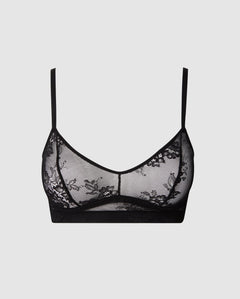 Floral Lace Balconette Black