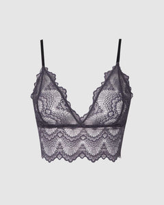 Lace Bralette Top Grey