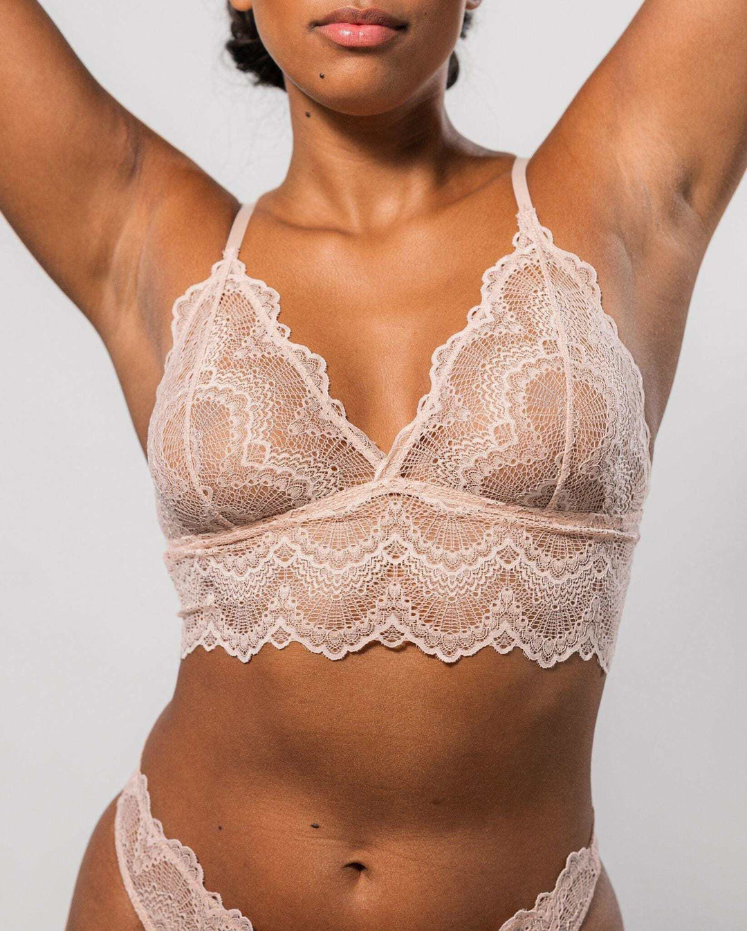 Lace Bralette Top Nude