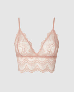 Lace Bralette Top Nude