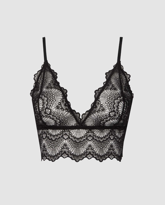 Lace Bralette Top Black • Soft Bra • Understatement Underwear