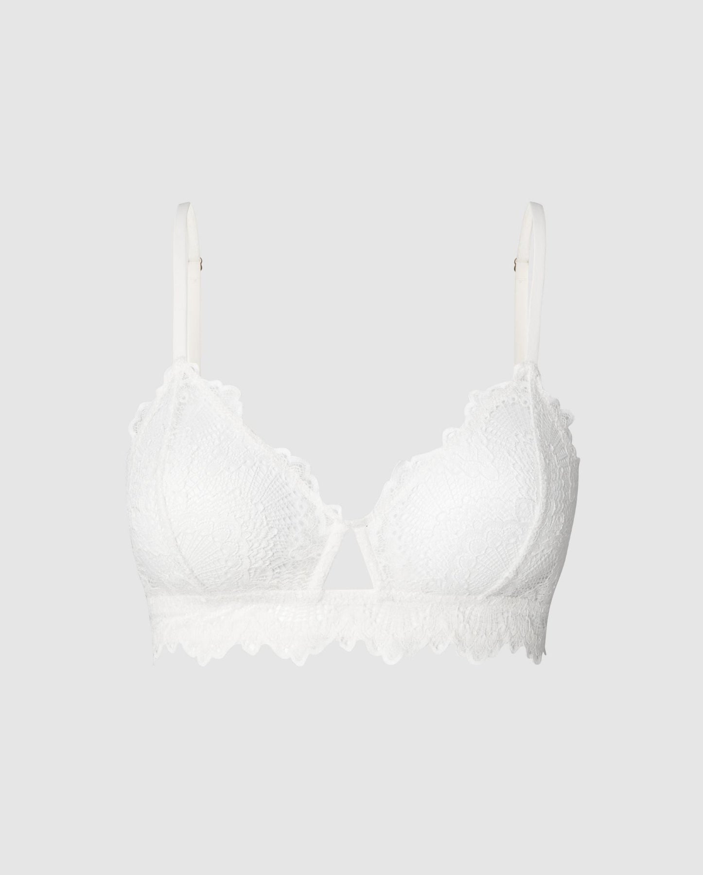 Lace Cut-Out Triangle Bralette Blanche • Understatement