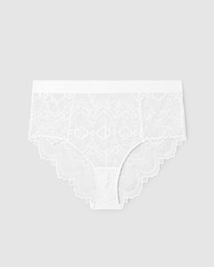 Lace Highwaist Briefs 001 Off White