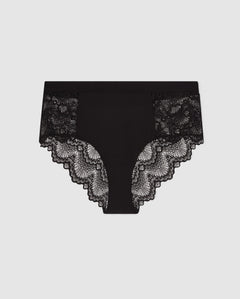 Lace Highwaist Briefs Black