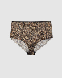 Lace Highwaist Briefs Leopard