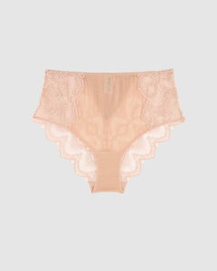 Lace Highwaist Briefs Nude