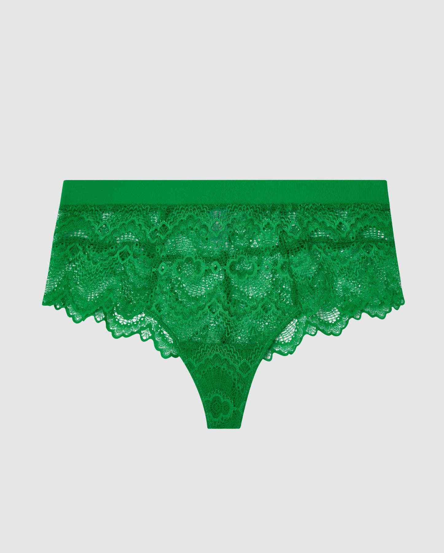 Curwish Lacy Wonders-Bottle Green Lace Panty (XL)