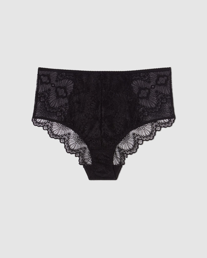 Lace Highwaist Briefs Black