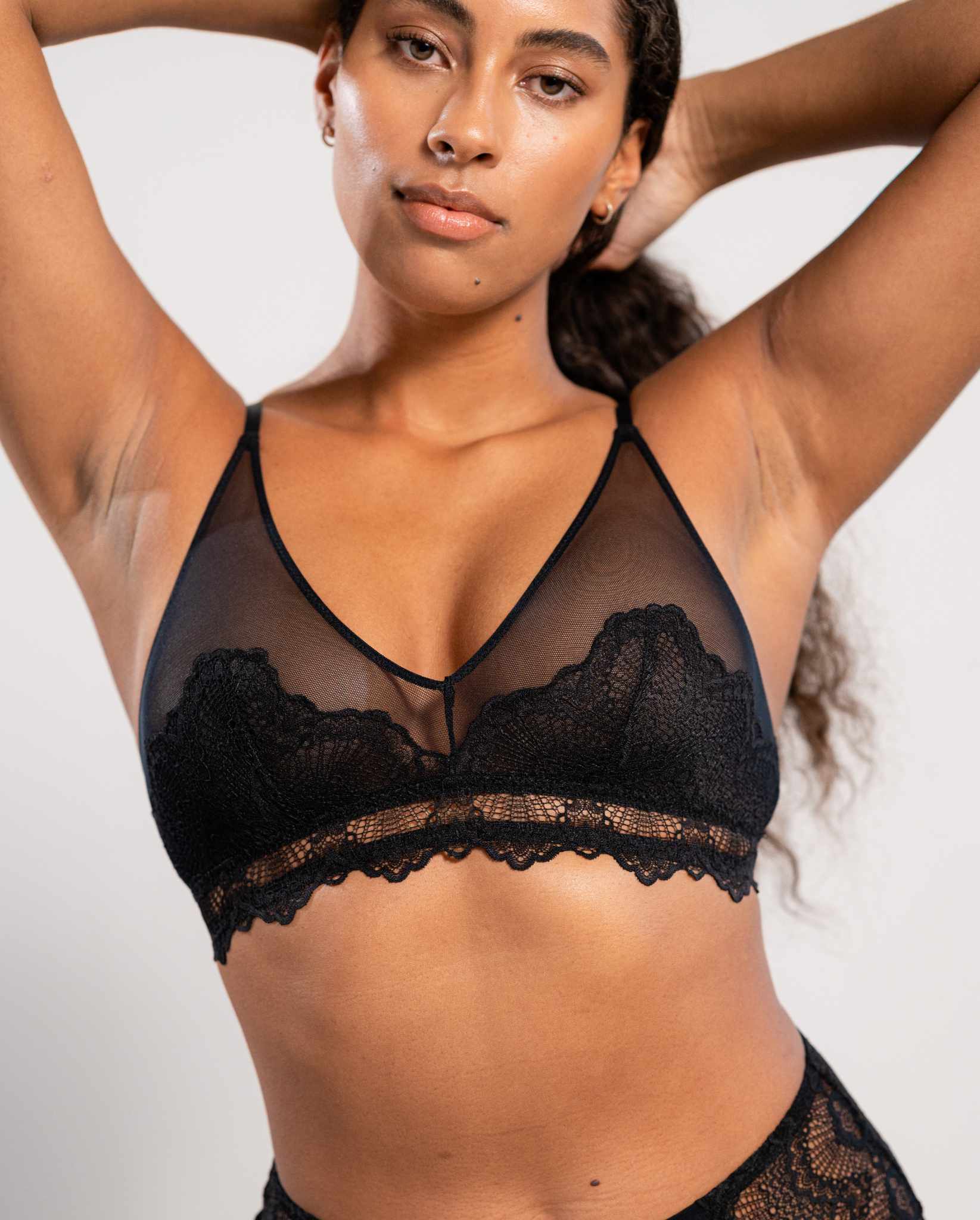 Crystal Mesh Triangle Bralette 001 Saboteur Understatement Underwear