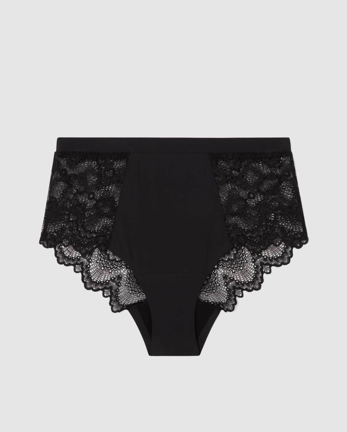 Lace Period Highwaist Briefs Black