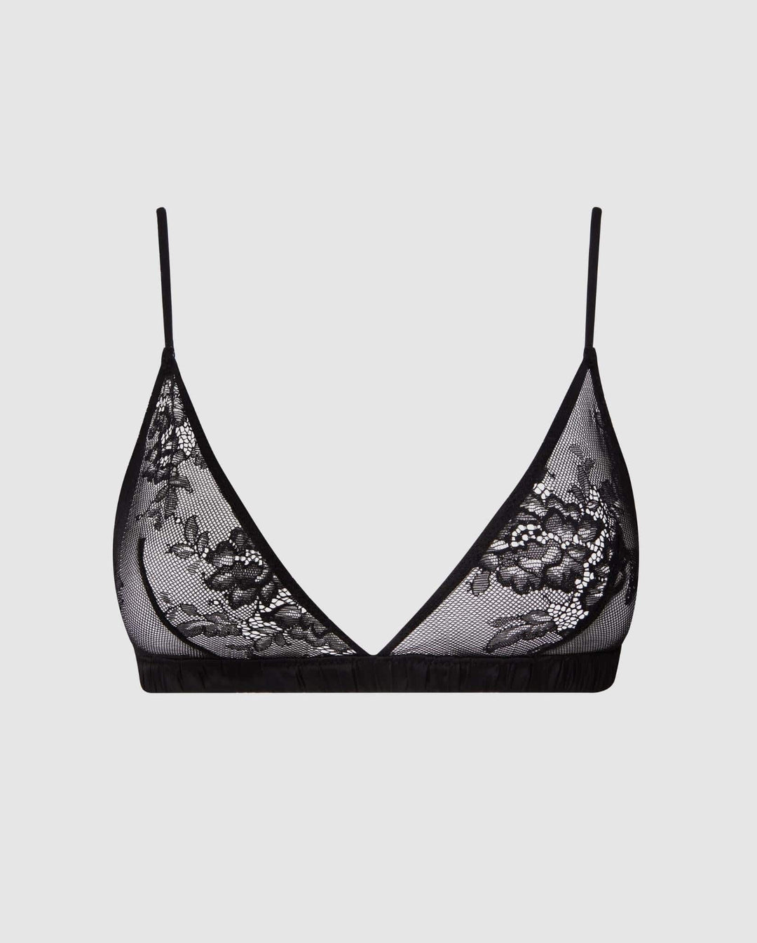 Maidenform Women's Lacy Triangle, Lace Bra with Convertible Straps,  Wireless Bralette, Black, Small at  Women's Clothing store