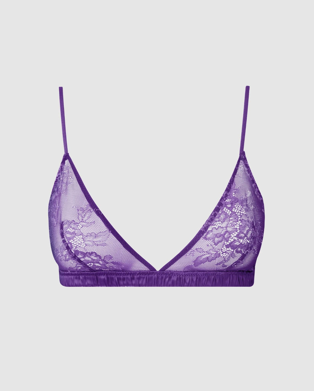 Buy Purple Secret Women's Non-Wired Silk Bralette Triangle