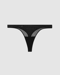 Mesh Thong Black