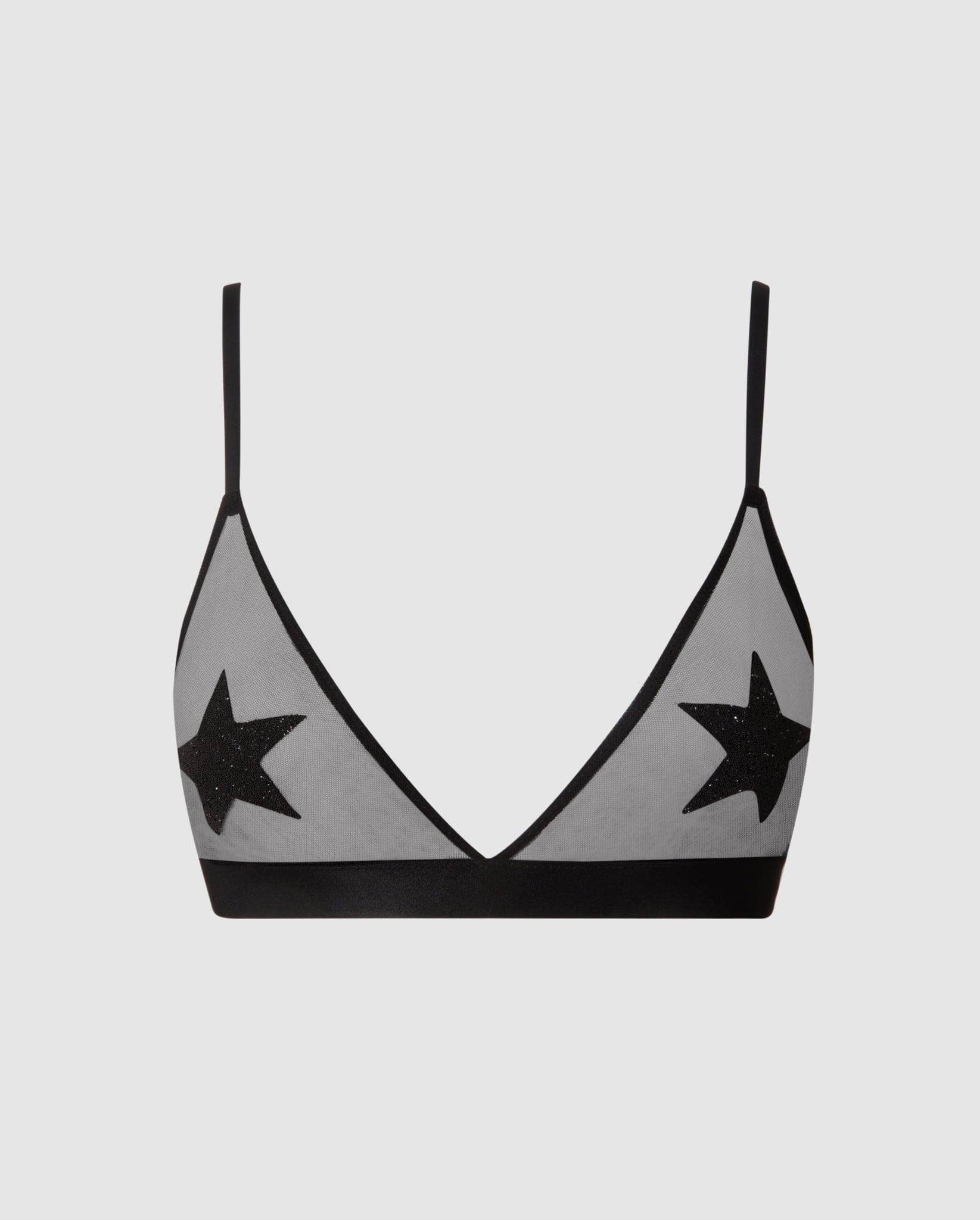 Black store star bralette