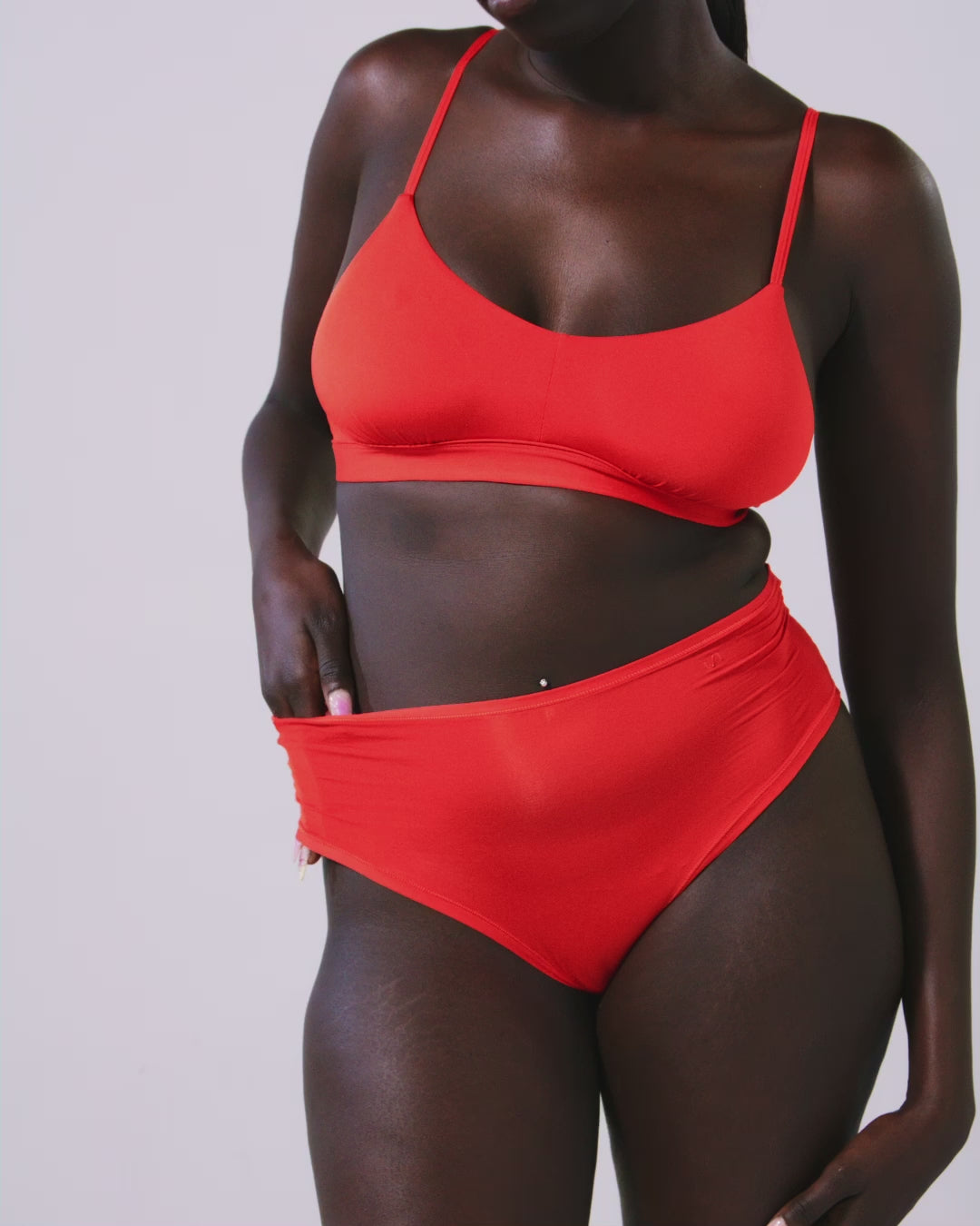 Micro Scoop Bralette Fiery Red