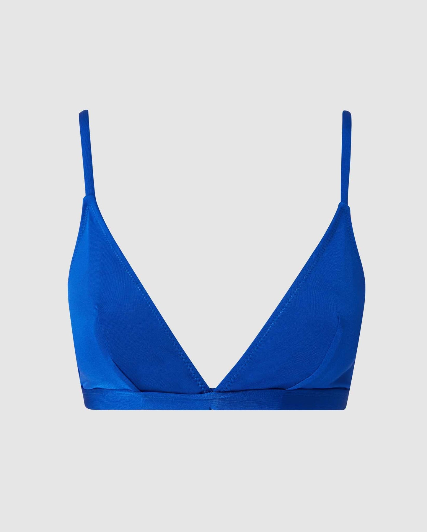 Cobalt Blue Triangle Shock Chord Bikini Top